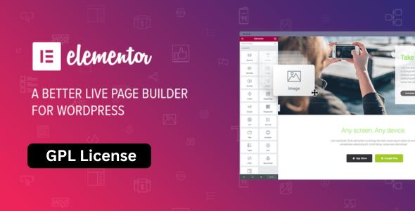 Elementor PRO GPL WordPress Page Builder