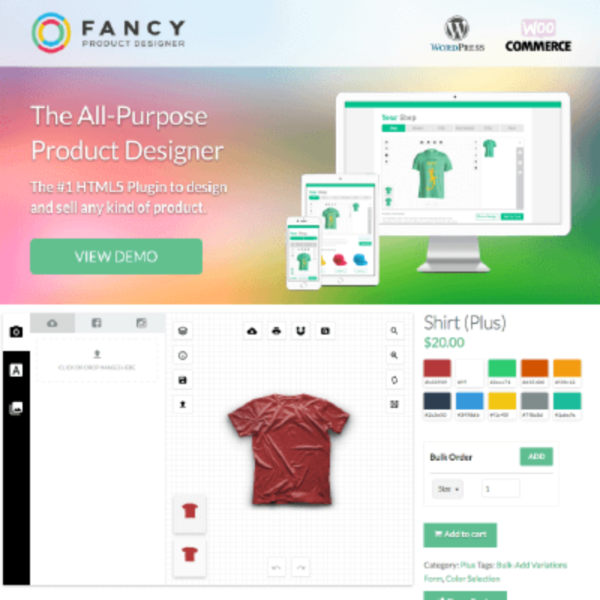 Fancy Product Designer WooCommerce WordPress