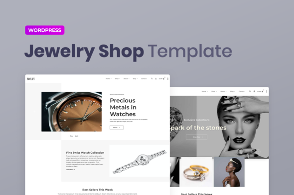 Brilly – Jewelry Store WooCommerce Elementor Template Kit