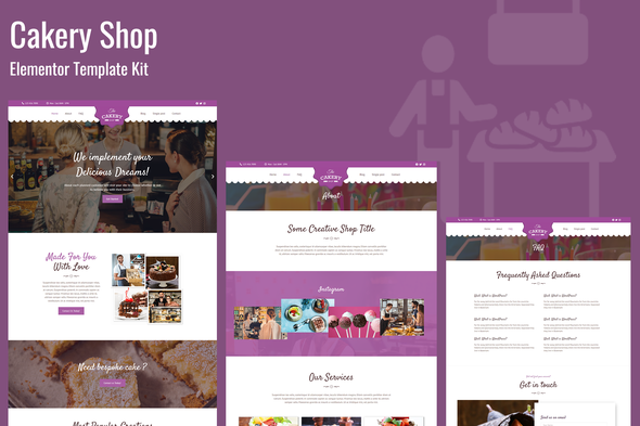 Cakeryshop – Bakery Business Template Kit