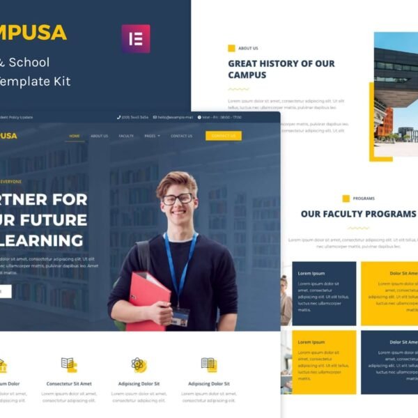 Campusa – University & School Elementor Template Kit
