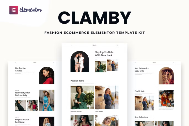 Clamby – Fashion Ecommerce Elementor Template Kit