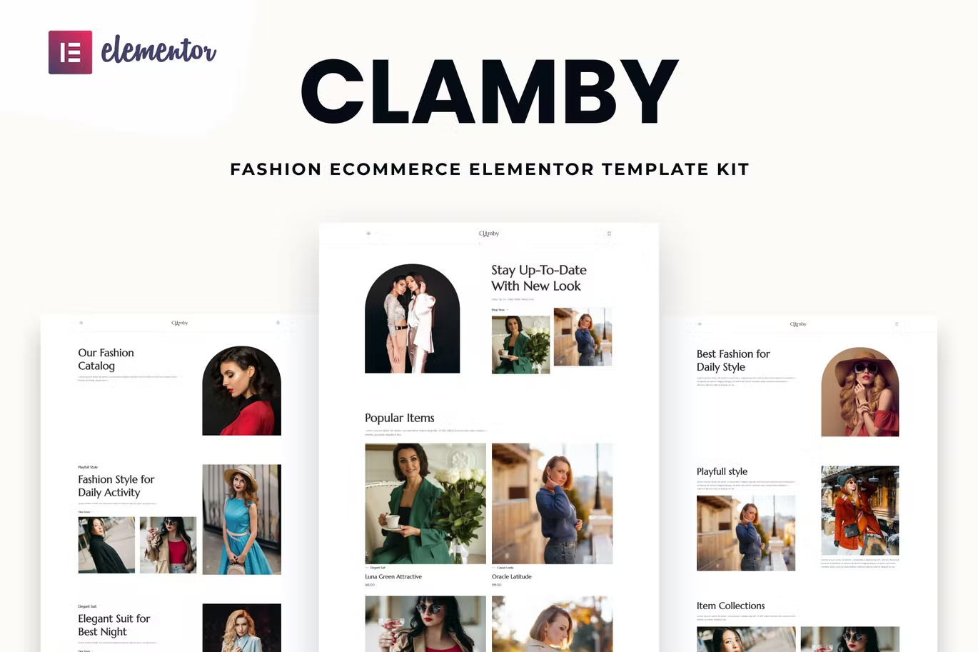 Clamby – Fashion Ecommerce Elementor Template Kit Clamby – Fashion Ecommerce Elementor Template Kit
