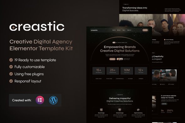 Creastic – Creative Digital Agency Elementor Template Kit