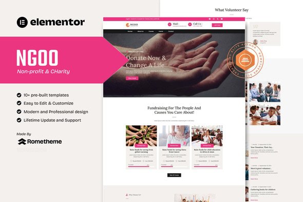 NGOO – Non-profit Charity Template Kit