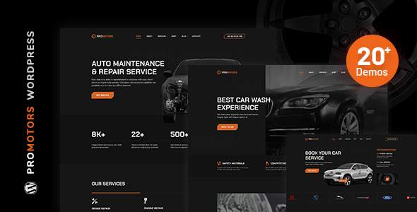 ProMotors – Car Service and Detailing Elementor Template Kit