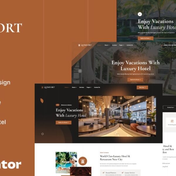 Qomfort – Hotel Booking Elementor Template Kit