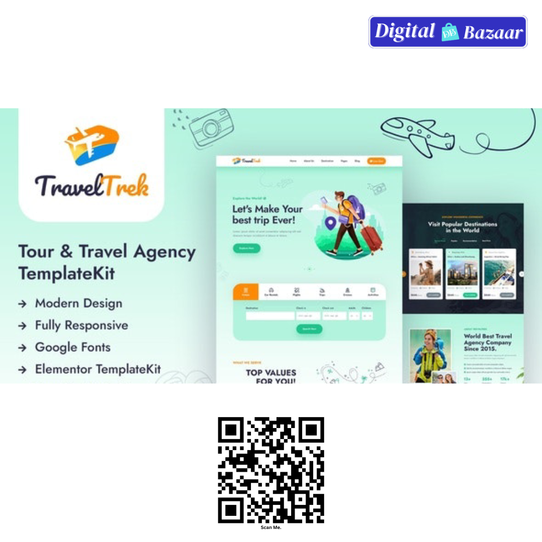 Travel Trek – Tour and Travel Agency Elementor Template Kit Travel Trek – Tour and Travel Agency Elementor Template Kit