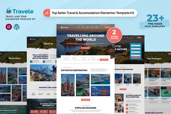 Travele – Travel & Tour Agency Elementor Template Kit