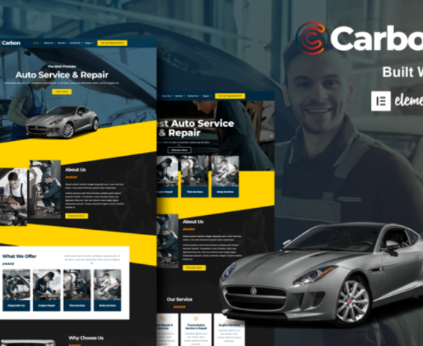 Carbon – Car Service Elementor Template Kit