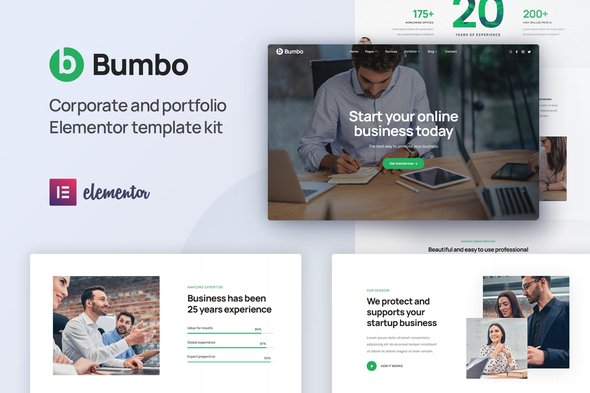 Bumbo – Business & Startup Portfolio Elementor Template Kit
