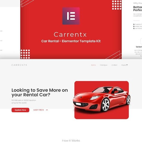 Carrentx – Car Rental Elementor Template Kit