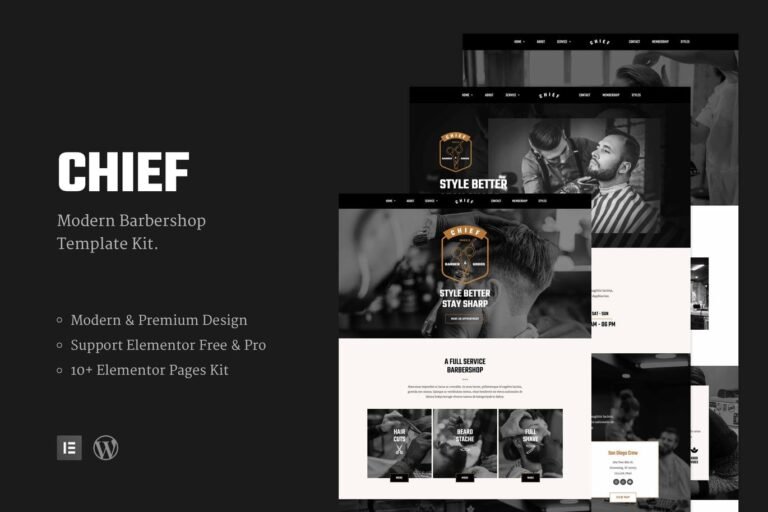 Chief – Modern Barbershop Template Kit