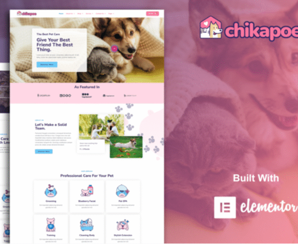 Chikapoe – Pet Care & Veterinary Elementor Template Kit