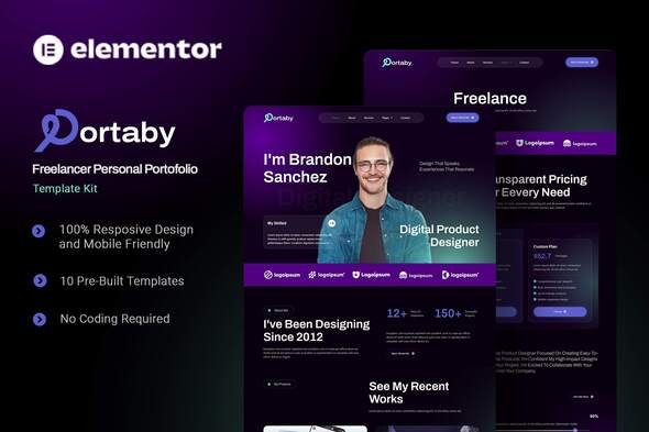 Portaby – Freelancer Personal Portfolio Elementor Template Kit