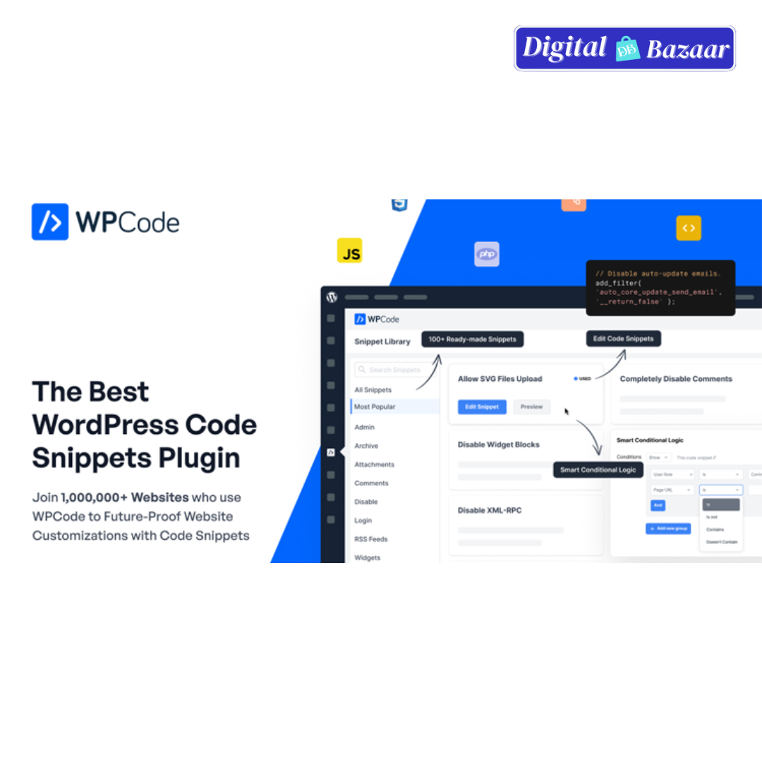 WPCode Pro – WordPress Code Snippets Plugin WPCode Pro – WordPress Code Snippets Plugin