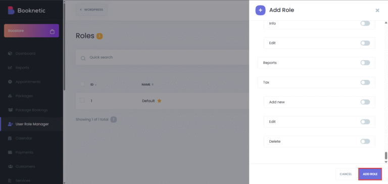 Booknetic – User Role Manager Addon