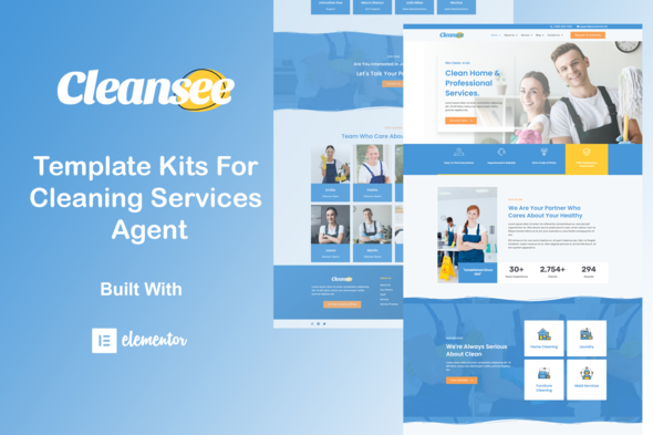 Cleansee – Cleaning Service Elementor Template Kit