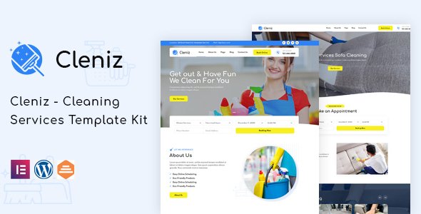 Cleniz – Cleaning Services Elementor Template Kit