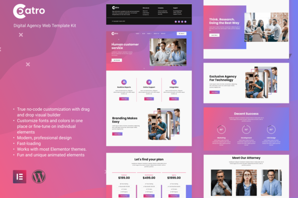 Coatro – Digital Agency Elementor Template Kit