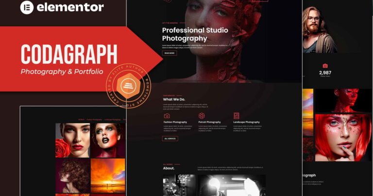 Codagraph – Photography & Portfolio Elementor Template Kit