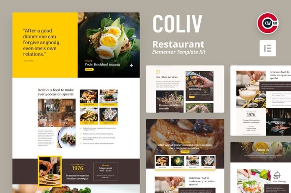 Coliv – Restaurant Template Kit