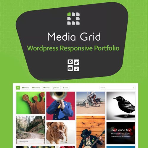 Media Grid Responsive Portfolio Wordpress Plugin