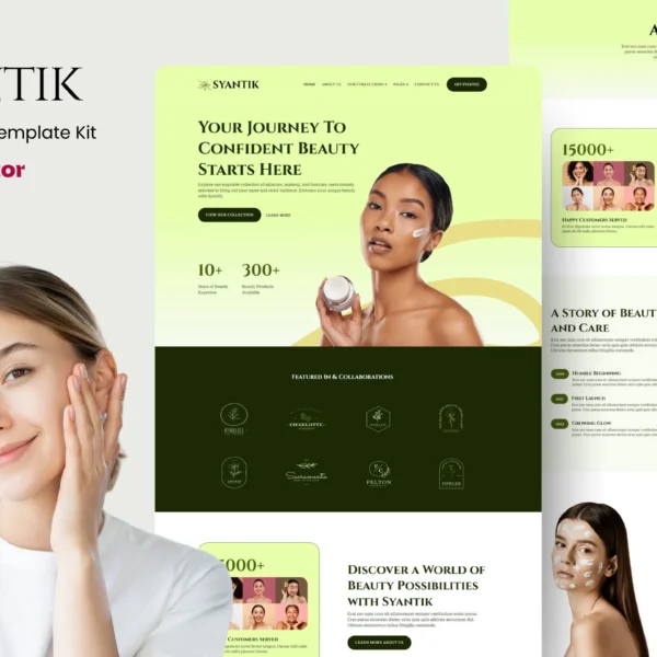 Syantik – Beauty Product Elementor Template Kit