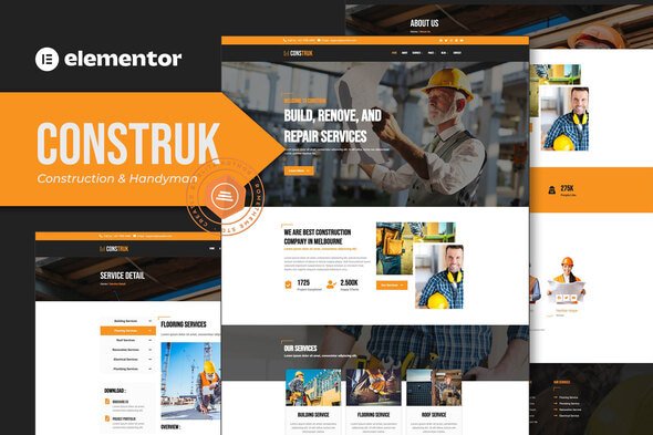 Construk – Construction Elementor Template Kit