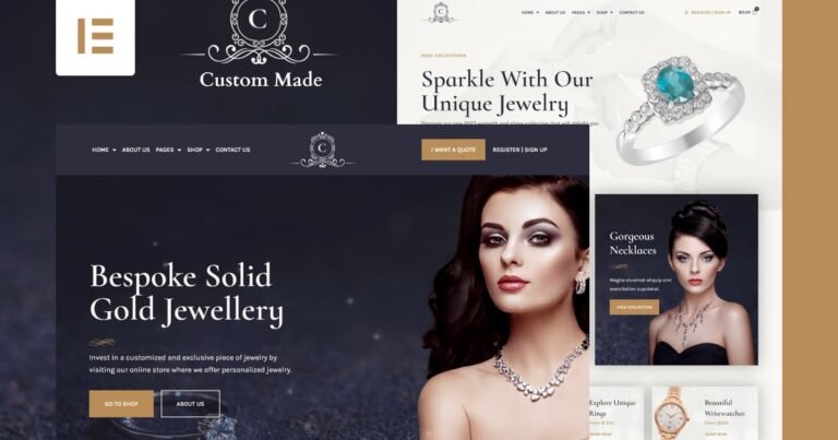 CustomMade – Customized Jewellery & Goldsmith Elementor Template Kit