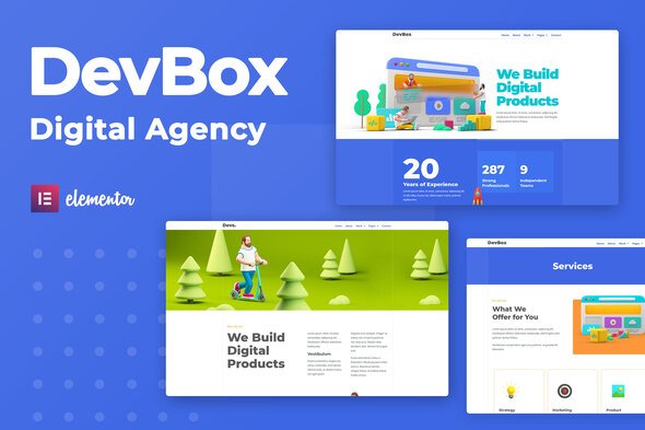 DevBox - Creative Digital Agency Elementor Template Kit