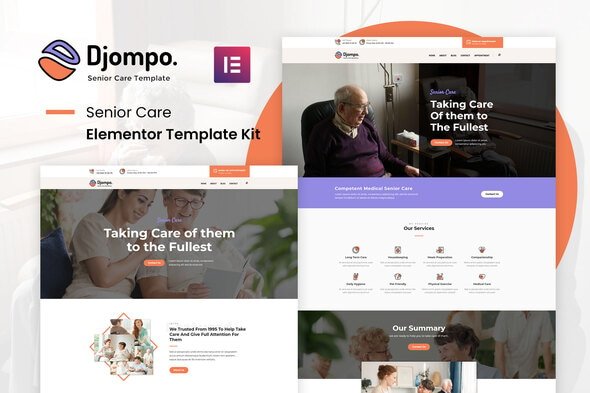 Djompo Kit – Senior Care Elementor Template Kit