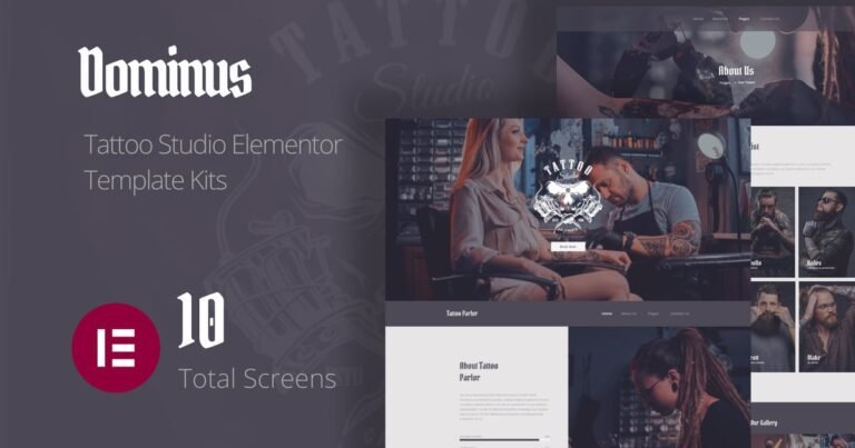 Dominus – Tattoo Studio Elementor Template Kits