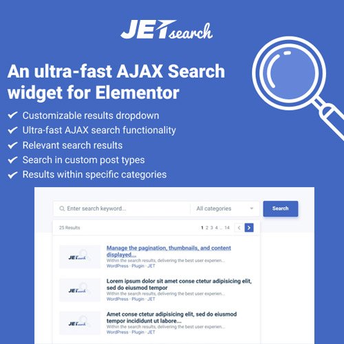 JetSearch Plugin GPL License