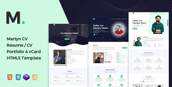 Martyn - CV Resume Portfolio vCard HTML Template