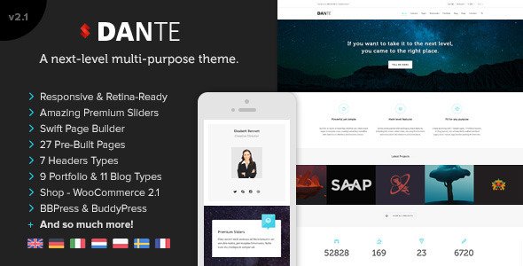 Dante – Responsive Multi-Purpose WordPress Theme