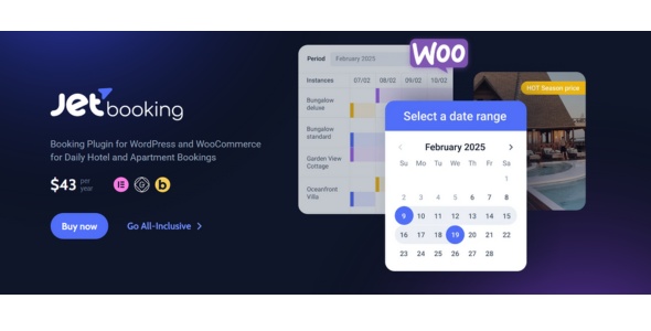 JetBooking – Booking functionality for Elementor
