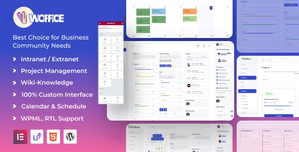 Woffice - Intranet Extranet & Project Management WordPress Theme