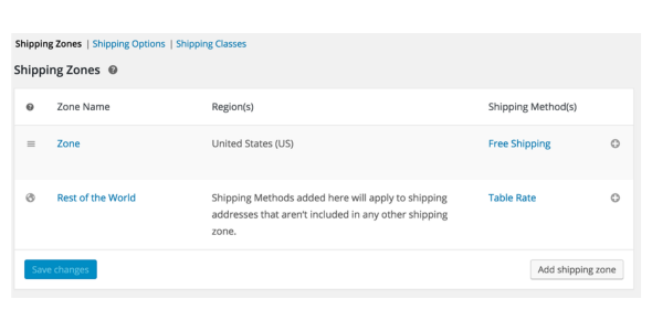 WooCommerce Table Rate Shipping