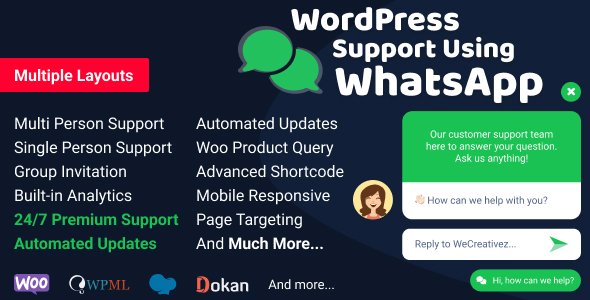 WordPress WhatsApp Support Plugin