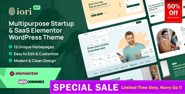 iori – Multipurpose Startup & SaaS Software Technology Elementor WordPress Theme